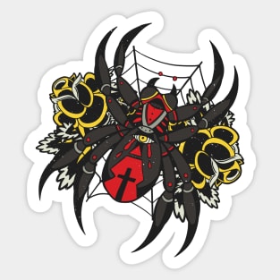 Creepy Black Widow Spider Sticker